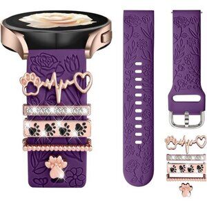 NEW Purple Engraved Samsung Galaxy with Charms